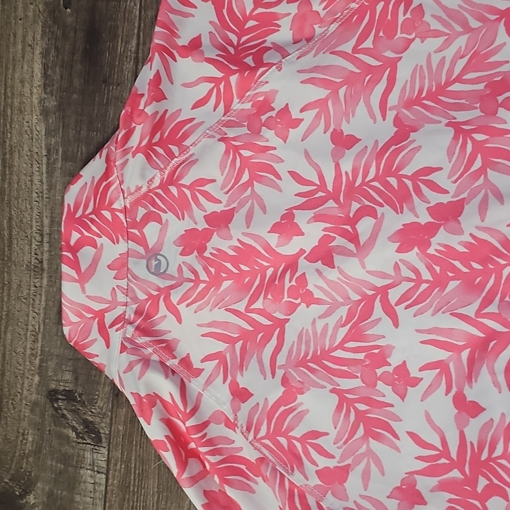 Vineyard vines Pink Leaf Print Pullover - Picture 7 of 7